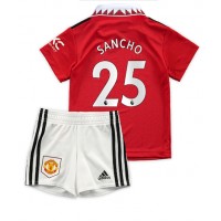 Dres Manchester United Jadon Sancho #25 Domaci za djecu 2022-23 Kratak Rukav (+ kratke hlače)